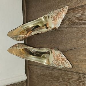 Multicolored Pumps Brown - Blue - Cream